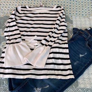 LOFT bell cuff sweater